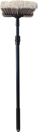 Deluxe Car Wash 8" Dip Brush with Bumper and 27-48" Extension Handle , Black