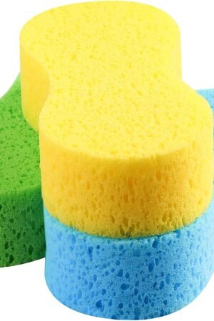 Car Wash Sponge, Large All Purpose Sponges for Cleaning, 2.4in Thick Foam Scrubber Kit, Sponges for Dishes, Tile, Bike, Boat, Easy Grip Sponge for Kitchen, Bathroom, Household Cleaning, 3pcs