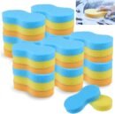 30 Pcs Large Car Wash Sponge, Multi Purpose Car Cleaning Sponge, Non-Scratch Thick Dish Sponge Household Cleaning, High Foam Cleaning Sponge Washing Sponge for Kitchen Bathroom Cars(3 Colors)