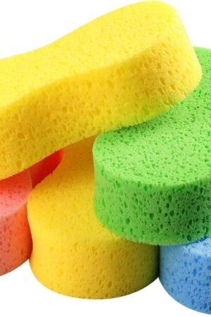 5-Pack Car Wash Sponges, 9.1" x 4.3" x 2.4" Large Sponges, Extra Thick Foam Kit for All-Purpose Cleaning, Ideal Washing Sponges for Kitchen, Bathroom, Household