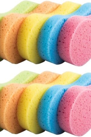 10 Pack Car Wash Sponges Multi-Functional Sponge Multi-Color Cleaning Sponges with Vacuum Compressed Packing