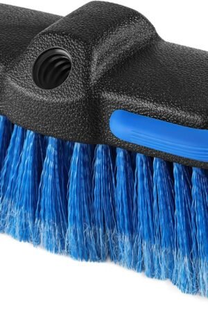 Car Wash Brush Head with Soft Bristle, Car Cleaning Brush with Protective Bumper for Cleaning Auto Cars Trucks RV Boat Deck