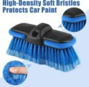 Car Wash Brush Head with Soft Bristle, Car Cleaning Brush with Protective Bumper for Cleaning Auto Cars Trucks RV Boat Deck