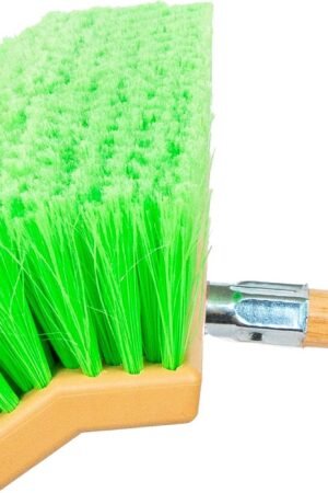 10- inch Car Wash Brush, Bi- Level Brush, Soft Nylon Bristle, car Accessories, Cleaning Supplies, Automotive wash Brush,Flagged Green Poly Bristle