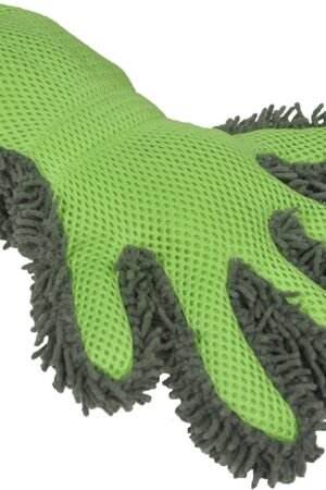 Double-Sided Microfiber Car Detailing Glove for Interior & Exterior, Knobby for Dusting, Smooth for Scrubbing, Non-Abrasive, Durable, Safe on Paint, Great for Hard-to-Reach Areas