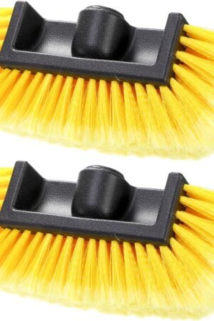 2 Pack Car Wash Brush Head, 10'' Car Wash Scrubber with Soft Bristle, Car Cleaning Brush Exterior Vehicle Wash Equipment Replacement for Auto RV Truck Boat Camper
