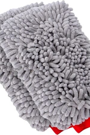 Premium Chenille Car Wash Mitt, Scratch and Lint Free, 2 Pack